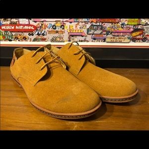 Men’s Lace Up Camel Casual Oxford Shoes US Sz. 10, Preowned